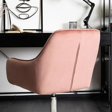 Стул офисный поворотный бархатный MEBEL ELITE FABIO Velvet Розовый фотография
