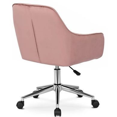 Стул офисный поворотный бархатный MEBEL ELITE FABIO Velvet Розовый фотография
