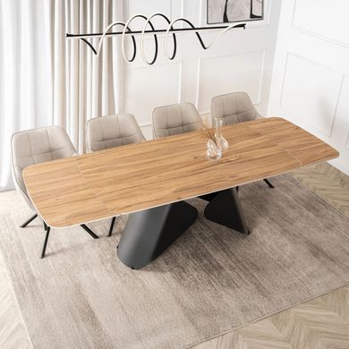 Стол раскладной MEBEL ELITE VERONA 160(240)х90 см Дуб золотой/черный фотография