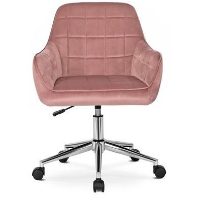 Стул офисный поворотный бархатный MEBEL ELITE FABIO Velvet Розовый фотография