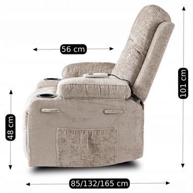 Кресло реклайнер MEBEL ELITE BOX Беж фотография
