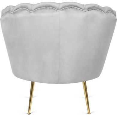 Кресло мягкое бархатное MEBEL ELITE ANGEL Velvet Серый фотография