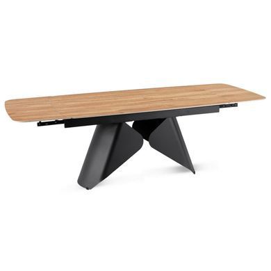 Стол раскладной MEBEL ELITE VERONA 160(240)х90 см Дуб золотой/черный фотография