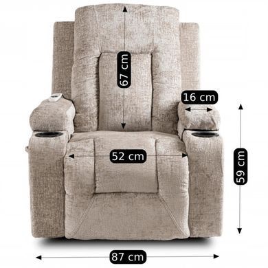 Кресло реклайнер MEBEL ELITE BOX Беж фотография