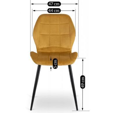 Стул бархатный MEBEL ELITE IRYS Velvet Горчичный фотография