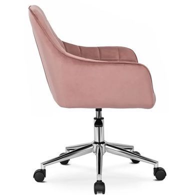 Стул офисный поворотный бархатный MEBEL ELITE FABIO Velvet Розовый фотография