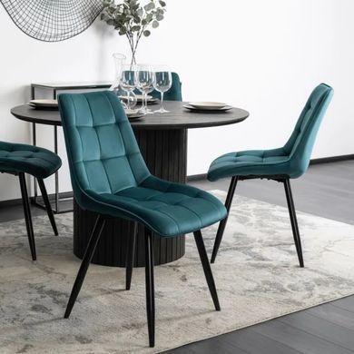 Стілець оксамитовий MEBEL ELITE RIO Velvet, Бірюзовий фотографія
