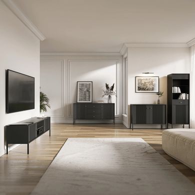 ТВ Тумба MEBEL ELITE SOFT 154 Чорний фотографія