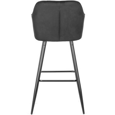 Барный стул бархатный MEBEL ELITE SALEM Velvet черный / черный фотография
