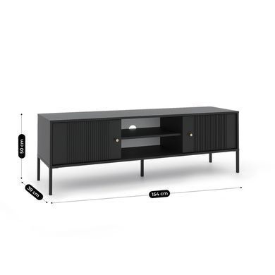 ТВ Тумба MEBEL ELITE SOFT 154 Чорний фотографія