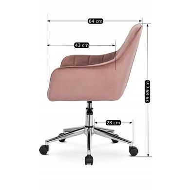 Стул офисный поворотный бархатный MEBEL ELITE FABIO Velvet Розовый фотография