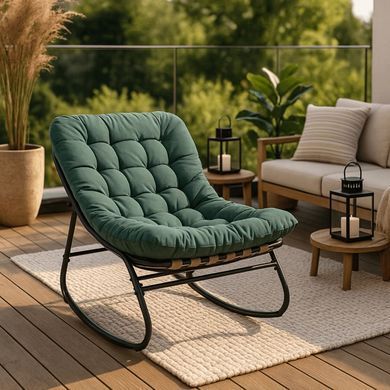 Крісло-гойдалка MEBEL ELITE AURORA Зелений фотографія