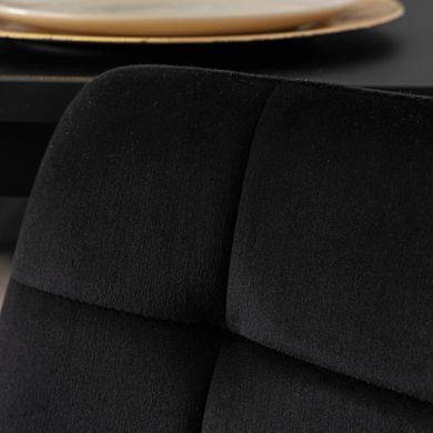 Барный стул бархатный MEBEL ELITE ARIEL Velvet Черный / Золотой фотография