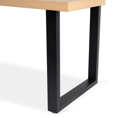 Комплект стіл MEBEL ELITE EDWIN 160(260)х90 см Дуб Золотий / Чорний +8 стільці IRYS Чорний фотография