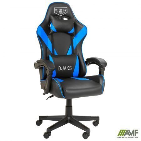 Комп'ютерне крісло VR Racer Dexter Djaks AMF Чорний-Синій фотографія