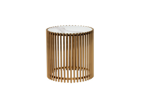 Журнальный столик CJ-1 VETRO 50x50 Белый / Золото фотография