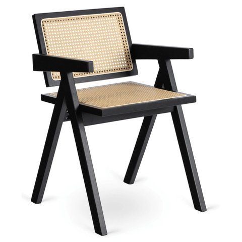 Стілець MEBEL ELITE MADERA Беж/чорний фотография