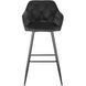 Барный стул бархатный MEBEL ELITE SALEM Velvet черный / черный