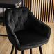 Барный стул бархатный MEBEL ELITE SALEM Velvet черный / черный