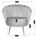 Кресло мягкое бархатное MEBEL ELITE ANGEL Velvet Серый