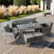 Комплект садових меблів MEBEL ELITE ATLANTA Сірий