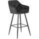 Барный стул бархатный MEBEL ELITE SALEM Velvet черный / черный