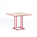 Стол Avangard SQ 100 Lovko красный Ral 3016/CLEAF Millennium S083 Пудра фотография