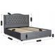 Ліжко оксамитове MEBEL ELITE APOLLO Velvet 120x200см Сірий