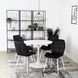 Стілець оксамитовий MEBEL ELITE LUCKY Velvet, Чорний / Білий