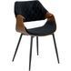 Стул бархатный MEBEL ELITE DAKOTA Velvet черный / ореховый фотография