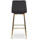 Барный стул бархатный MEBEL ELITE ARIEL Velvet Черный / Золотой