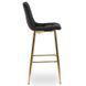 Барный стул бархатный MEBEL ELITE ARIEL Velvet Черный / Золотой