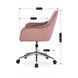 Стул офисный поворотный бархатный MEBEL ELITE FABIO Velvet Розовый