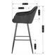 Барный стул бархатный MEBEL ELITE SALEM Velvet черный / черный