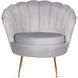 Кресло мягкое бархатное MEBEL ELITE ANGEL Velvet Серый