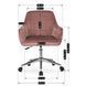 Стул офисный поворотный бархатный MEBEL ELITE FABIO Velvet Розовый