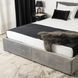 Ліжко двоспальне оксамитове MEBEL ELITE MONICA Velvet 160x200 Сірий
