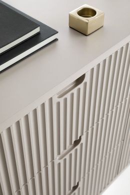 Стол туалетный Perfect Home Зова/Zova с 2 ящиками и золотыми ножками T103 Кашемир фотография