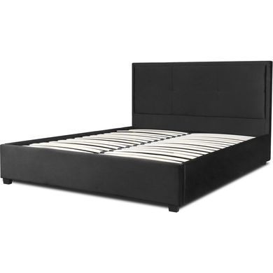 Ліжко двоспальне оксамитове MEBEL ELITE ANDRE Velvet 160x200 Темно Сірий фотографія