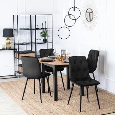 Стул бархатный MEBEL ELITE ROBIN Velvet, Черный фотография