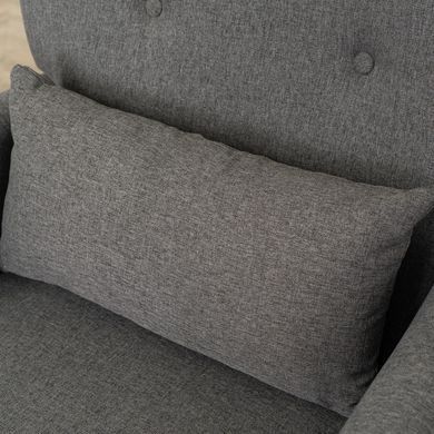 Крісло м'яке BUNNY MEBEL ELITE тканина Темно-сірий фотографія