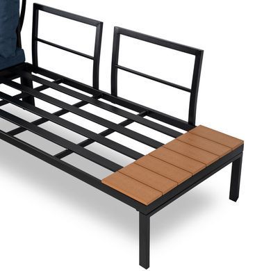 Комплект садових меблів MEBEL ELITE NORMAN Синій/чорний
