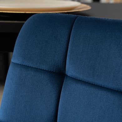 Барный стул бархатный MEBEL ELITE ARIEL Velvet Синий / Золотой фотография