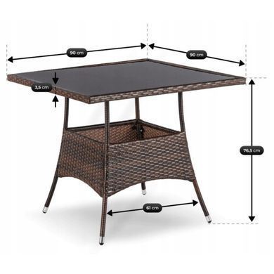 Комплект садових меблів MEBEL ELITE MORADO Коричневий/Беж
