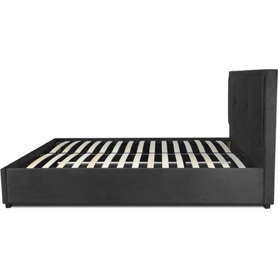 Ліжко двоспальне оксамитове MEBEL ELITE ANDRE Velvet 160x200 Темно Сірий фотографія