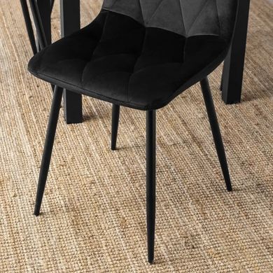 Стул бархатный MEBEL ELITE ROBIN Velvet, Черный фотография