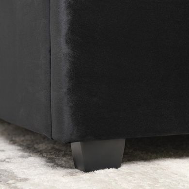 Ліжко двоспальне оксамитове MEBEL ELITE ANDRE Velvet 160x200 Темно Сірий фотографія