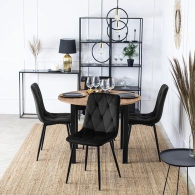 Стул бархатный MEBEL ELITE ROBIN Velvet, Черный фотография