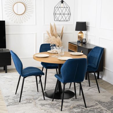 Стілець оксамитовий MEBEL ELITE IRYS Velvet Синій фотографія