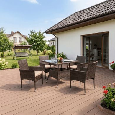 Комплект садових меблів MEBEL ELITE MORADO Коричневий/Беж